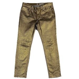 New York Company Gold Skinny Jeans Womens Size 8 Mid Rise